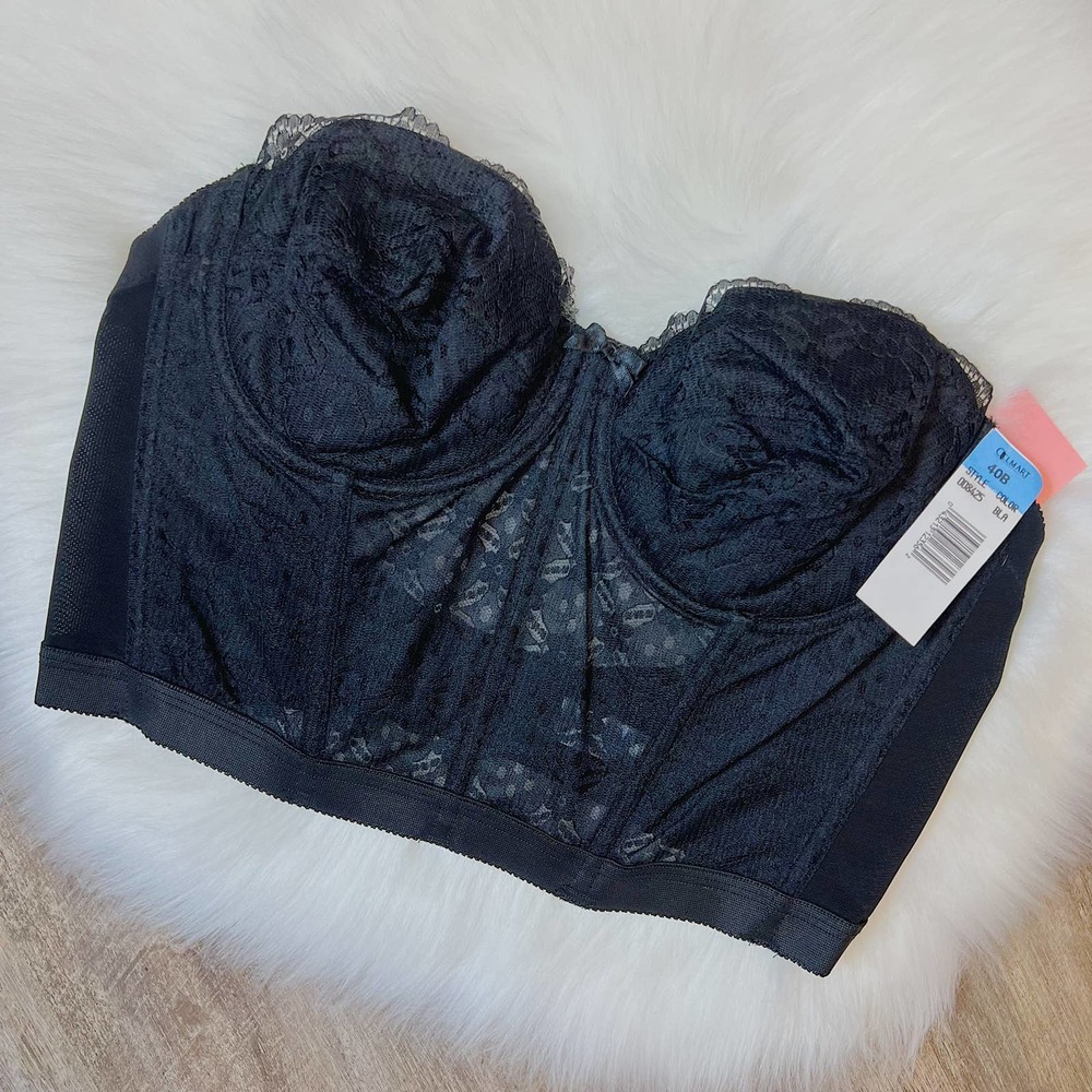 Vintage Gelmart Black Lace Bustier 1980's